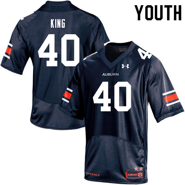 Youth #40 Landen King Auburn Tigers College Football Jerseys Sale-Navy